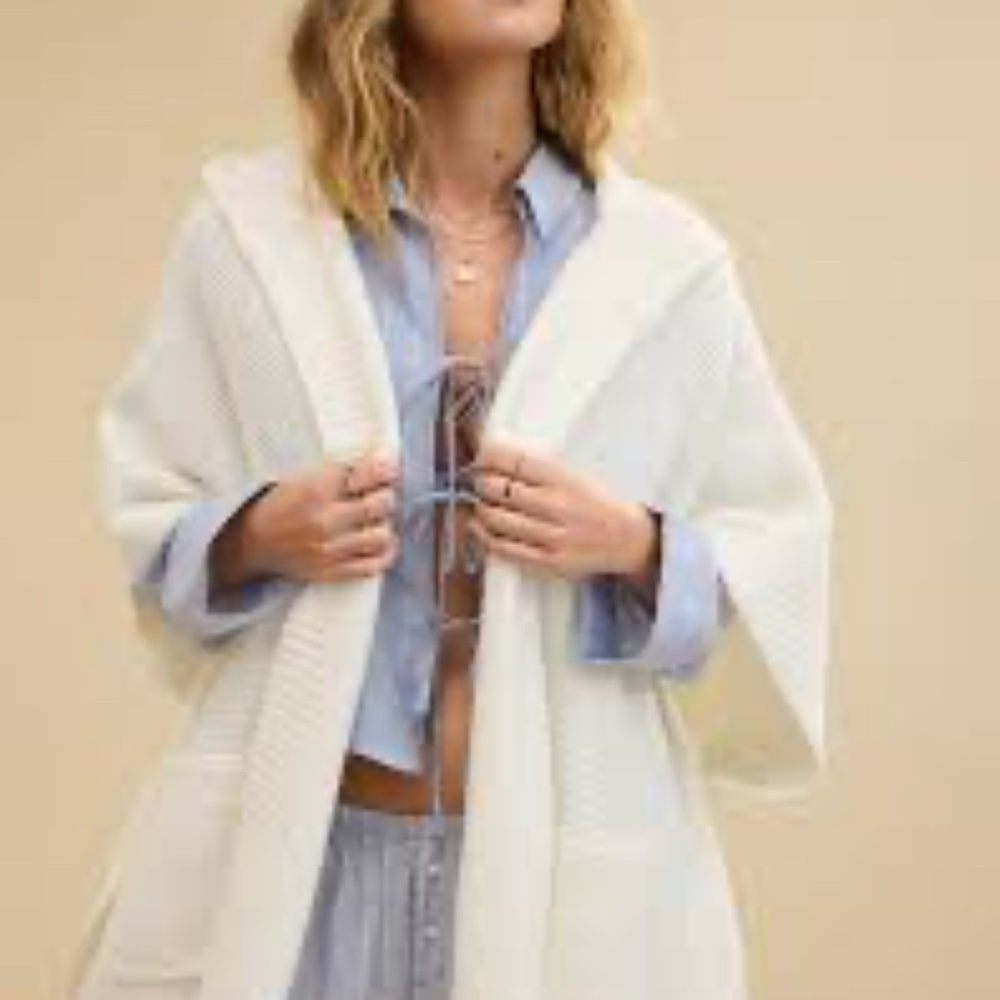 Aerie Offline Sweater Off- White Cardigan Sweater Marshmallow S